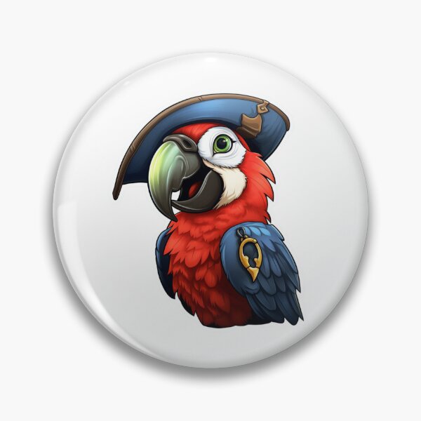 Item preview, Kawaii Pirate Dangerous Rough Caribbean Parrot Jack Sparrow Animal designed and sold by SMARTKIT  DESIGNAGENCY.