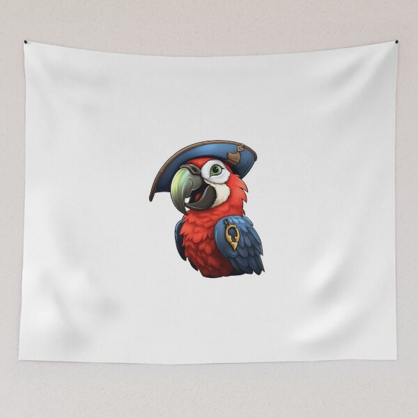 Item preview, Kawaii Pirate Dangerous Rough Caribbean Parrot Jack Sparrow Animal designed and sold by SMARTKIT  DESIGNAGENCY.