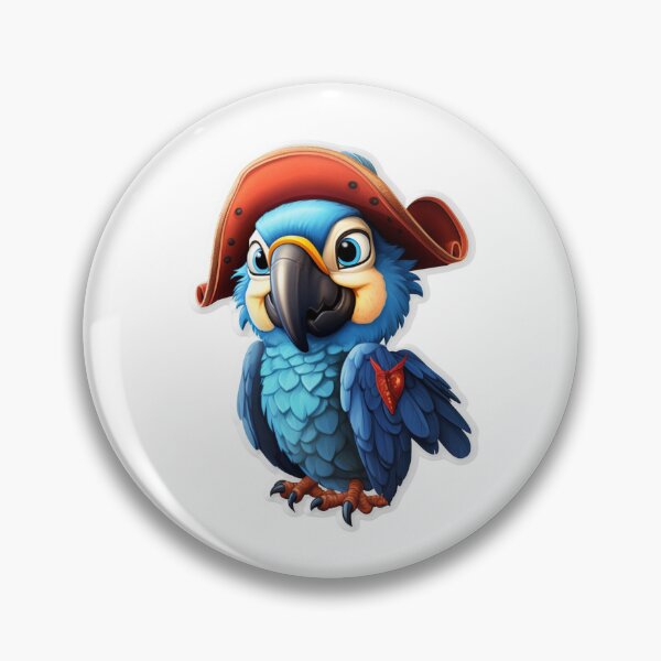 Item preview, Kawaii Pirate Dangerous Rough Caribbean Parrot Jack Sparrow Animal designed and sold by SMARTKIT  DESIGNAGENCY.