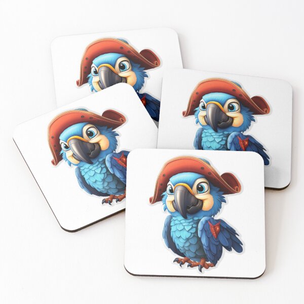 Item preview, Kawaii Pirate Dangerous Rough Caribbean Parrot Jack Sparrow Animal designed and sold by SMARTKIT  DESIGNAGENCY.