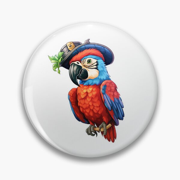 Item preview, Kawaii Pirate Dangerous Rough Caribbean Parrot Jack Sparrow Animal designed and sold by SMARTKIT  DESIGNAGENCY.