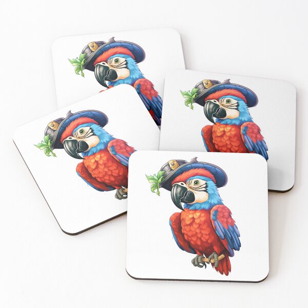 Item preview, Kawaii Pirate Dangerous Rough Caribbean Parrot Jack Sparrow Animal designed and sold by SMARTKIT  DESIGNAGENCY.