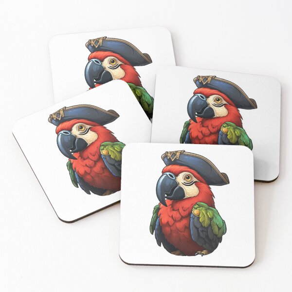Item preview, Kawaii Pirate Dangerous Rough Caribbean Parrot Jack Sparrow Animal designed and sold by SMARTKIT  DESIGNAGENCY.