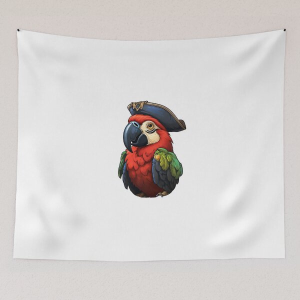 Item preview, Kawaii Pirate Dangerous Rough Caribbean Parrot Jack Sparrow Animal designed and sold by SMARTKIT  DESIGNAGENCY.