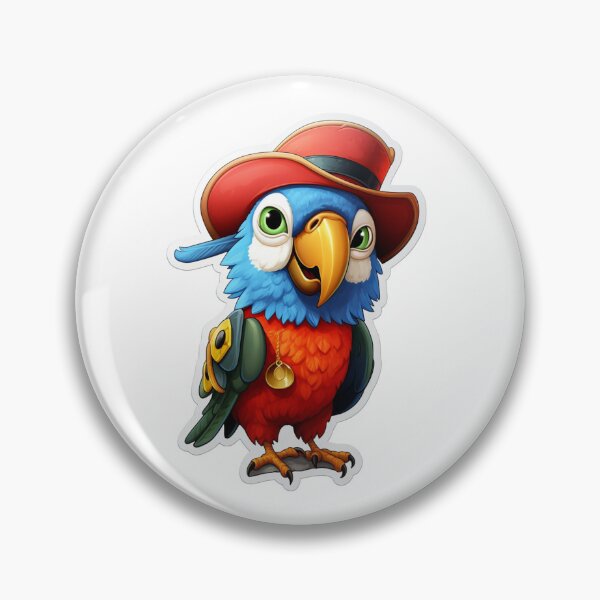 Item preview, Kawaii Pirate Dangerous Rough Caribbean Parrot Jack Sparrow Animal designed and sold by SMARTKIT  DESIGNAGENCY.