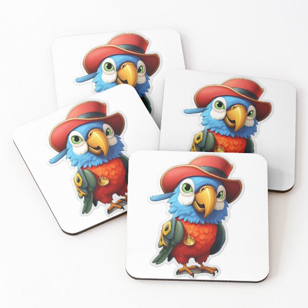 Item preview, Kawaii Pirate Dangerous Rough Caribbean Parrot Jack Sparrow Animal designed and sold by SMARTKIT  DESIGNAGENCY.