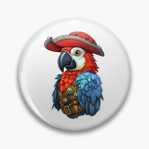 Item preview, Kawaii Pirate Dangerous Rough Caribbean Parrot Jack Sparrow Animal designed and sold by SMARTKIT  DESIGNAGENCY.
