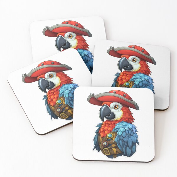 Item preview, Kawaii Pirate Dangerous Rough Caribbean Parrot Jack Sparrow Animal designed and sold by SMARTKIT  DESIGNAGENCY.
