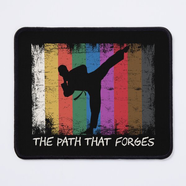 Item preview, Taekwondo Belts Silhouette of MMA Fighter Distressed Martial Arts Gift designed and sold by alenaz.