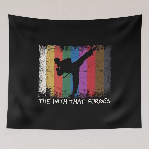 Item preview, Taekwondo Belts Silhouette of MMA Fighter Distressed Martial Arts Gift designed and sold by alenaz.