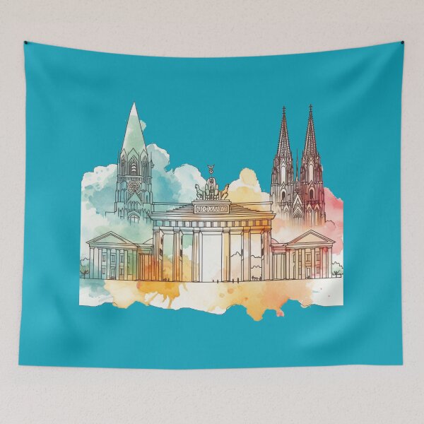 Item preview, Germany's Iconic Landmarks: Brandenburg Gate & Cologne Cathedral,    designed and sold by PaintMeWorld.