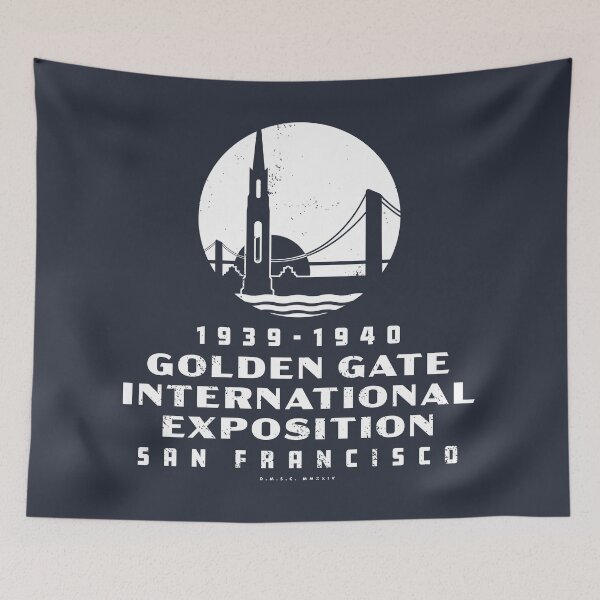 Aperçu de l'œuvre 1939 1940 Icône de l'exposition Golden Gate avec titre créée et vendue par deadmansupplyco.