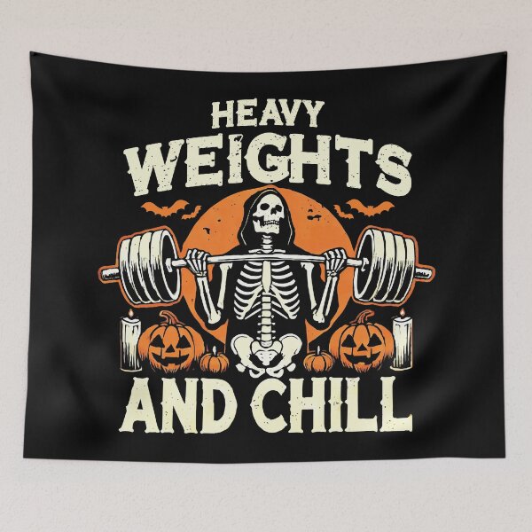 Item preview, Heavy Weights and Chill Halloween Fitness designed and sold by Printend _.