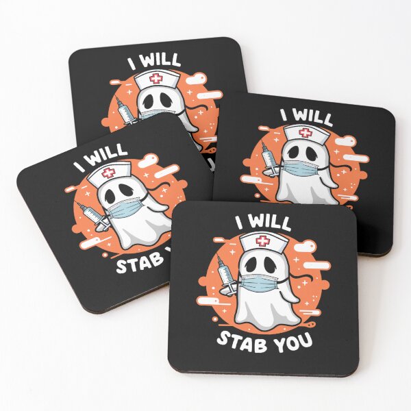 Item preview, I Will Stab You Ghost Nurse Halloween Medical Humor Design designed and sold by Hananiah Merch.