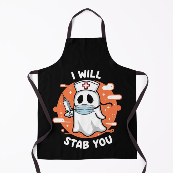 Item preview, I Will Stab You Ghost Nurse Halloween Medical Humor Design designed and sold by Hananiah Merch.