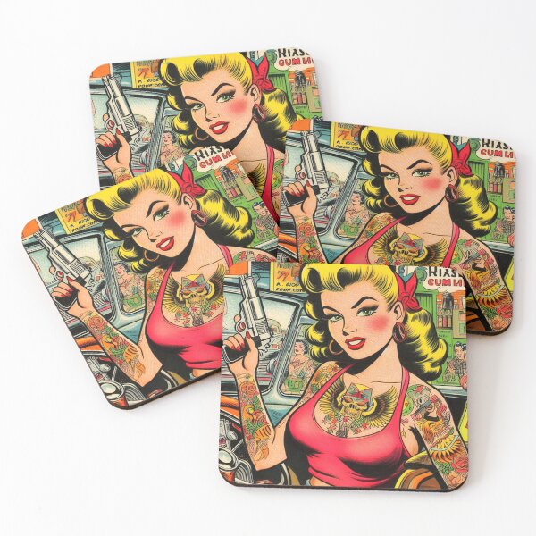 Item preview, Retro Comic Girl designed and sold by PulpVintage.