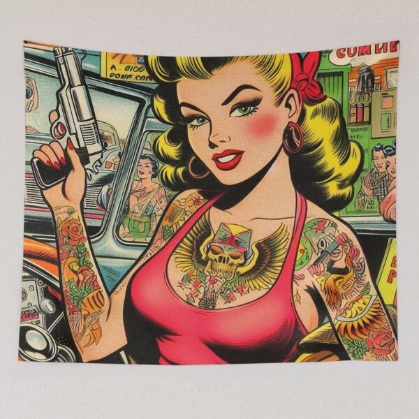 Artikelvorschau, Retro Comic Mädchen entworfen und verkauft von PulpVintage.