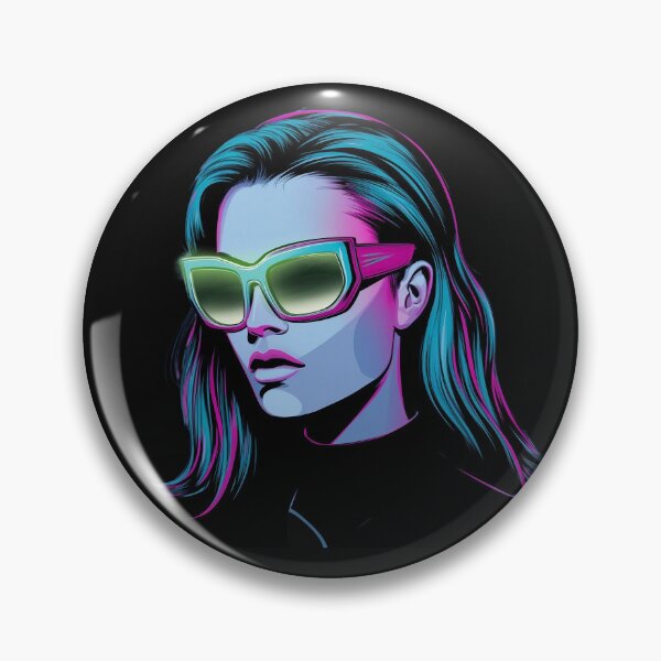 Item preview, Woman with neon glasses designed and sold by JFKmerch.