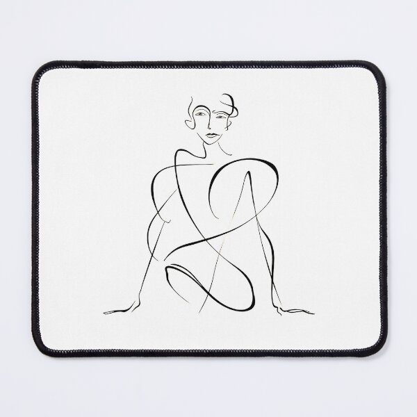 Item preview, Stunning minimalistic Woman line art designed and sold by RedCircleArt.