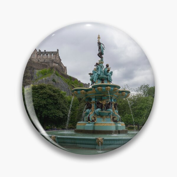 Item preview, The fountain and the castle of Edimburgh designed and sold by pietrofoto.