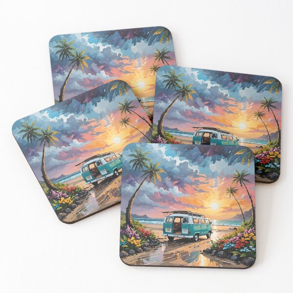Item preview, Van Scene On Beach A designed and sold by Oldetimemercan.