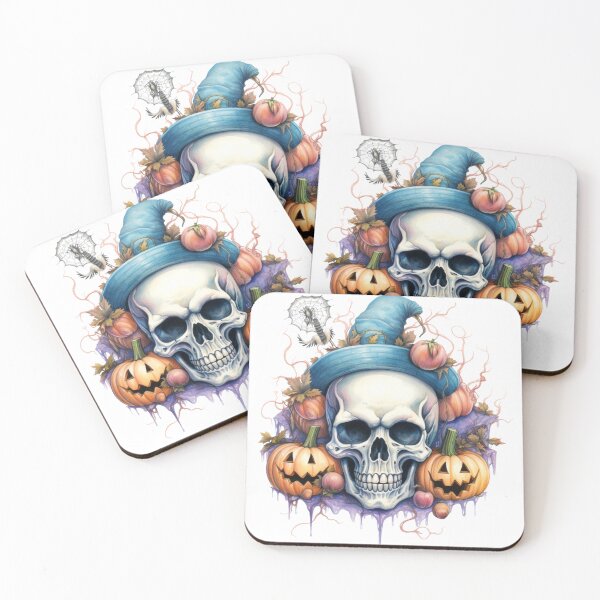 Item preview, Pastel Halloween Skull Pumpkins designed and sold by GiraffeCreative.