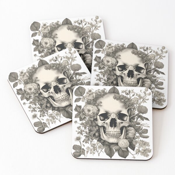 Item preview, Bones and Botany : Skull , Flowers , Nature  designed and sold by Pterodak.