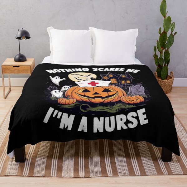 Item preview, Nothing Scares Me Nurse Halloween Pumpkin Funny designed and sold by Hananiah Merch.