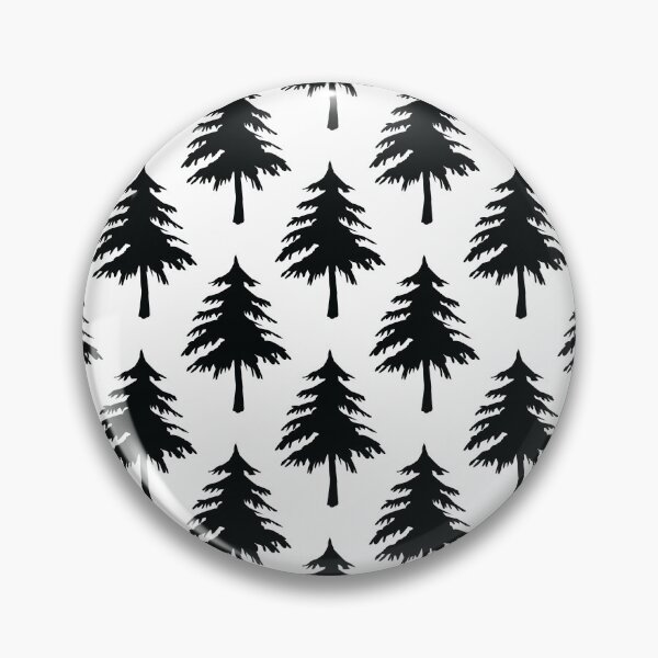 Item preview, Black White Pinecone Tree Shape Pattern designed and sold by PatternTitan.