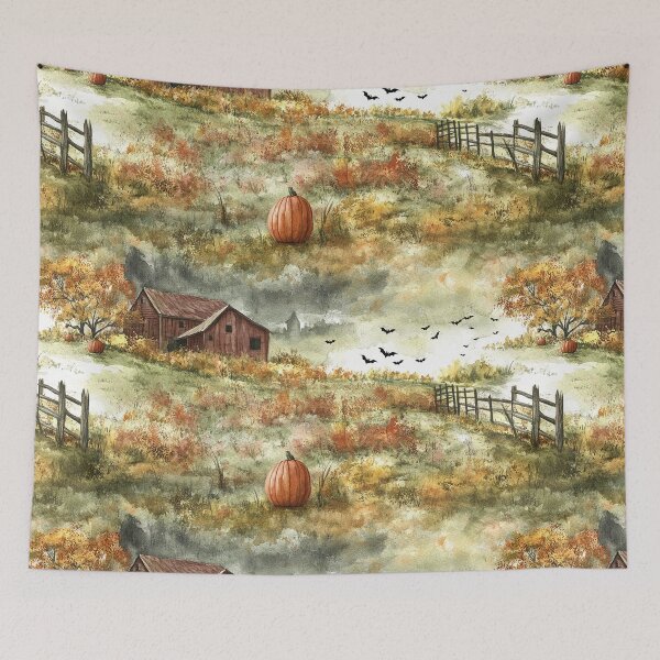 Item preview, Watercolor Halloween Landscape designed and sold by MixinMadness.