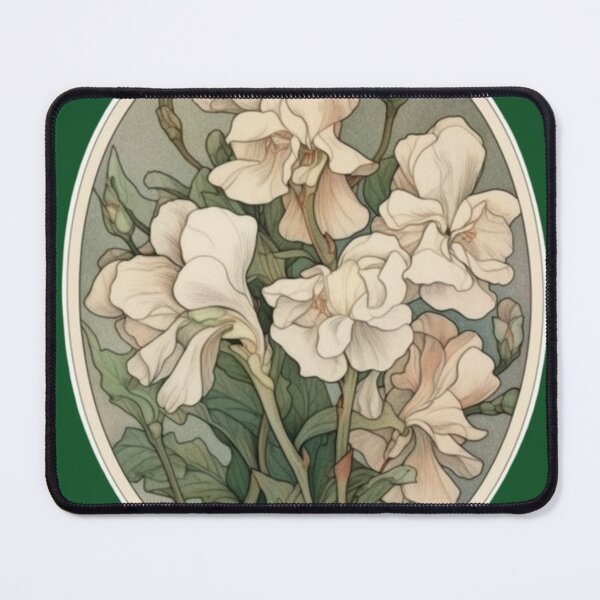 Item preview, Art Nouveau Watercolour Inspired Ivory Sweet Pea Flowers designed and sold by DarlaEdnaFleur.