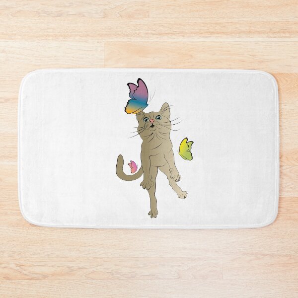 Item preview, Jumping kitty cat and butterflies - by Karen Little of Littleviews / Sketchviews designed and sold by Littleviews.