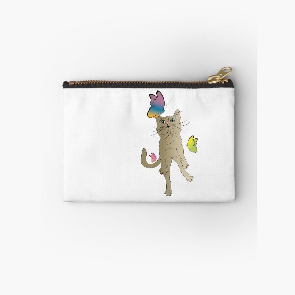 Item preview, Jumping kitty cat and butterflies - by Karen Little of Littleviews / Sketchviews designed and sold by Littleviews.