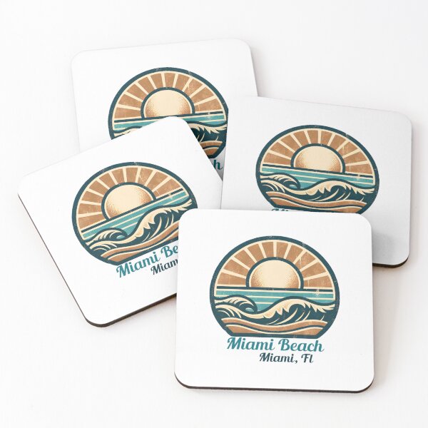 Item preview, Retro Sun & Waves - Miami Beach Fl. designed and sold by TirConnaill.