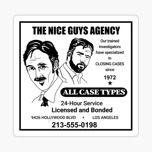 Vista previa del artículo con la obra «Folleto de la agencia Nice Guys», diseñado y vendido por Sweaty-and-Loud.