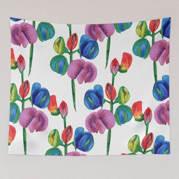 Item preview, Sweet Pea Flower-Rainbow designed and sold by deblevart.