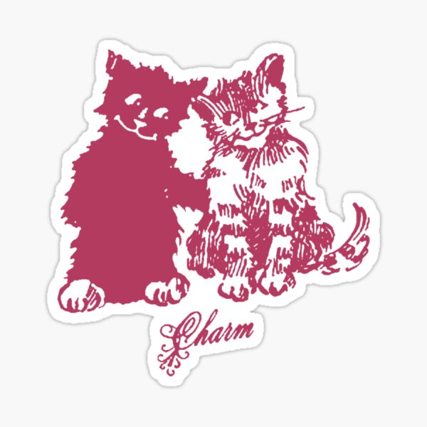 Vista previa del artículo con la obra «Charm Clairo Gato Mejores Amigos Dibujo», diseñado y vendido por aestheticqueen.