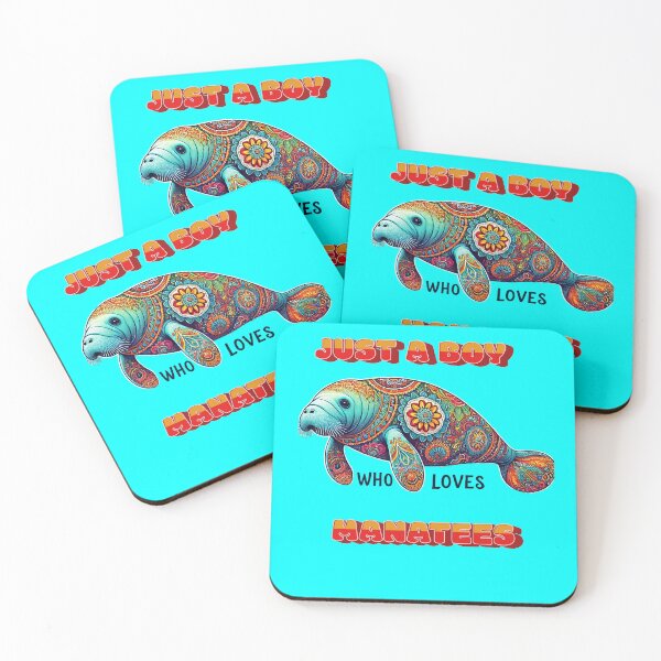 Item preview, Just a Boy who Loves Manatees - Colorful Manatee Themed Design designed and sold by SandbarTees.