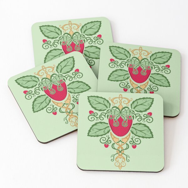 Item preview, Nouveau Strawberry Pattern Green by JoyzArtz designed and sold by JoyzArtz.