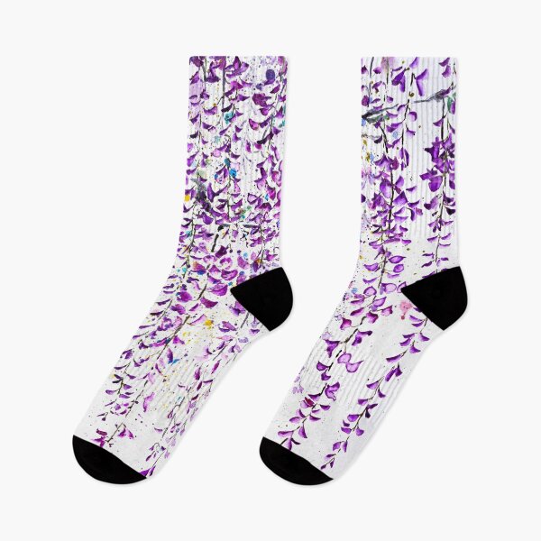 Item preview, hand painted purple wisteria in bloom 2024 designed and sold by SelenePaintings .