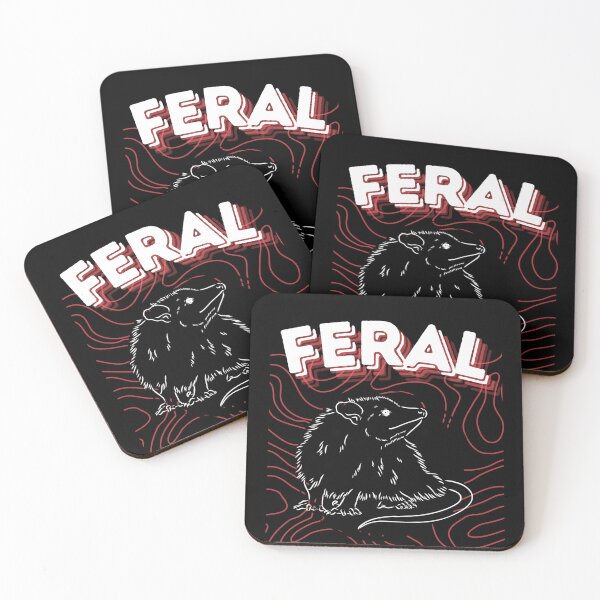 Item preview, Feral Opossum, delighted but feral designed and sold by Merch-Kitsune.