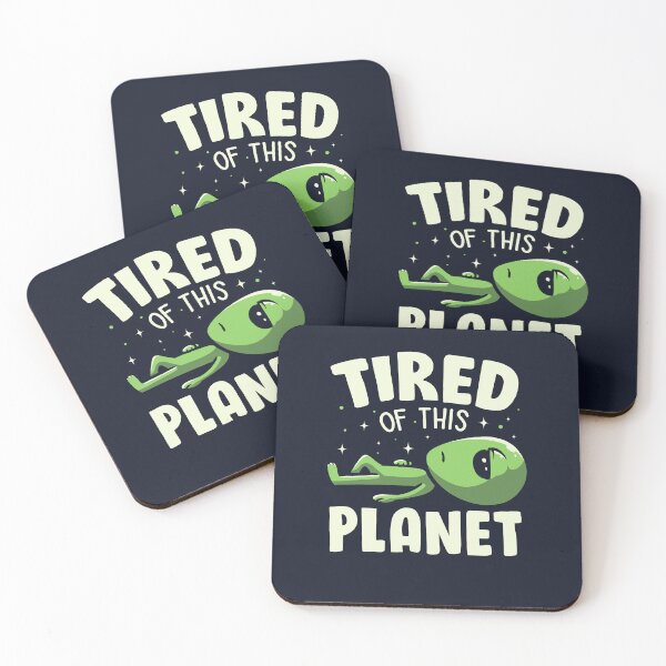 Item preview, Tired of This Planet - Cute Funny Sarcastic Lazy Alien Gift designed and sold by koalateess.
