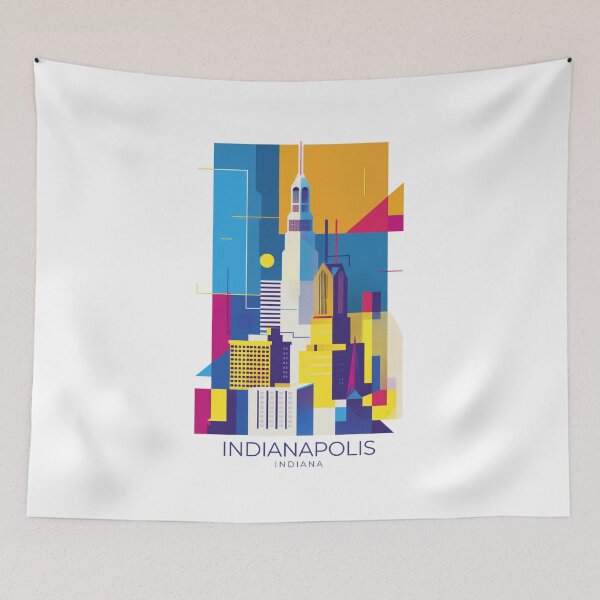 Item preview, A Travel Illustration of Indianapolis - Indiana - US designed and sold by GoodOldVintage.