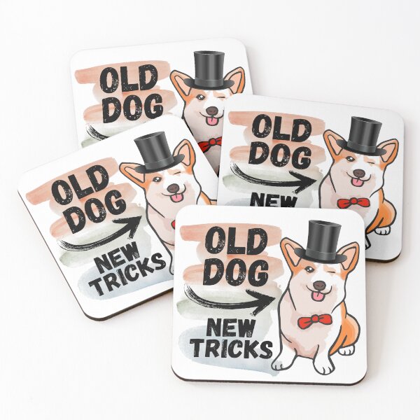 Item preview, Old dog new tricks - retirement - cute corgi designed and sold by EvergreenWhimsy.