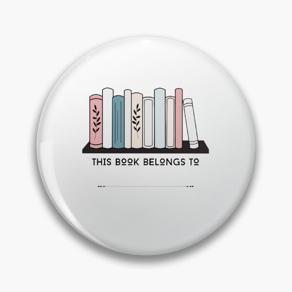 Item preview, This book belongs to pink and blue shelf sticker designed and sold by WriteOnThyme.