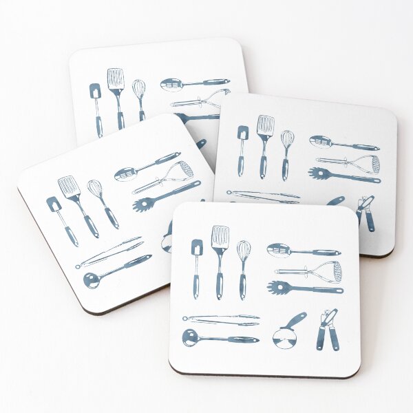 Item preview, Ink Blue Kitchen Utensils designed and sold by 19thAmendment.