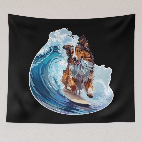 Item preview, Surfing Sheltie designed and sold by VelvetRoom.