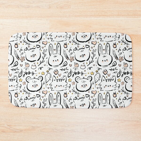 Item preview, Cute animal doodle pattern  designed and sold by Lorajean Gudmundsen.