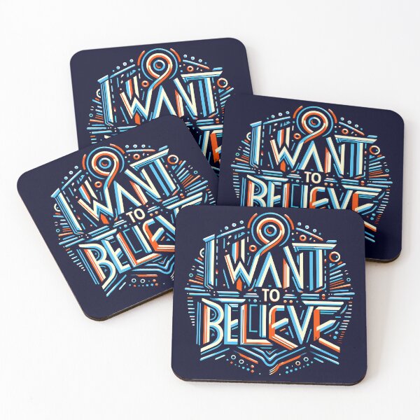 Item preview, I Want to Believe, typography designed and sold by maxmaj.