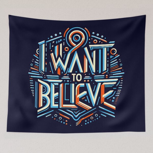 Item preview, I Want to Believe, typography designed and sold by maxmaj.